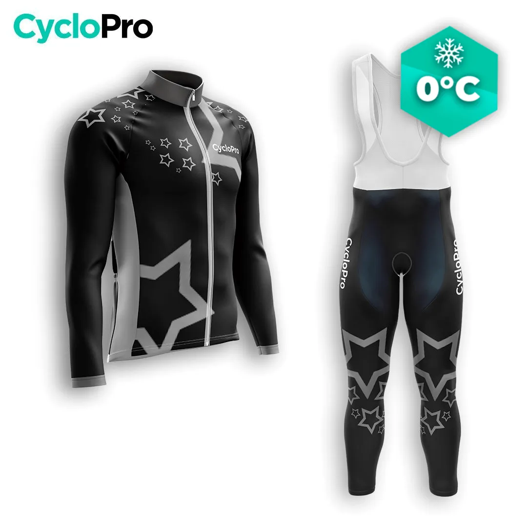 TENUE CYCLISTE HIVER HOMME NOIRE - STAR+