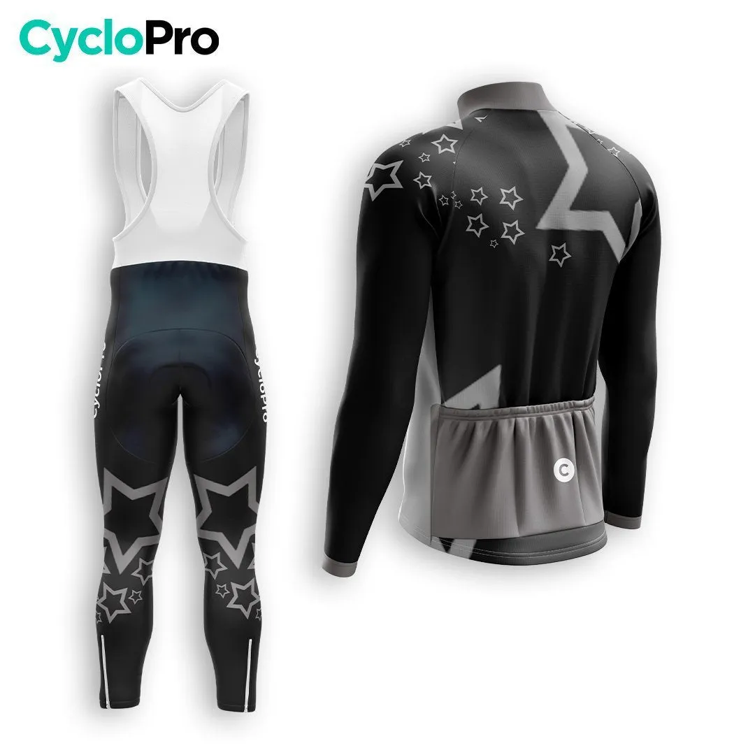 TENUE CYCLISTE HIVER HOMME NOIRE - STAR+