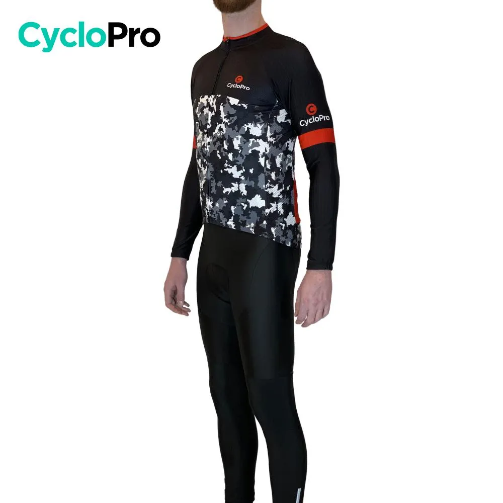 Tenue cycliste hiver Noir et rouge - Military