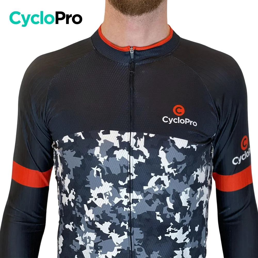 Tenue cycliste hiver Noir et rouge - Military