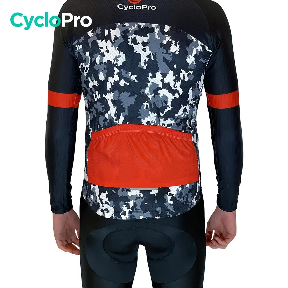 Tenue cycliste hiver Noir et rouge - Military