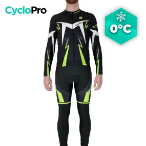 Tenue cycliste hiver Noire et Verte - Confort+