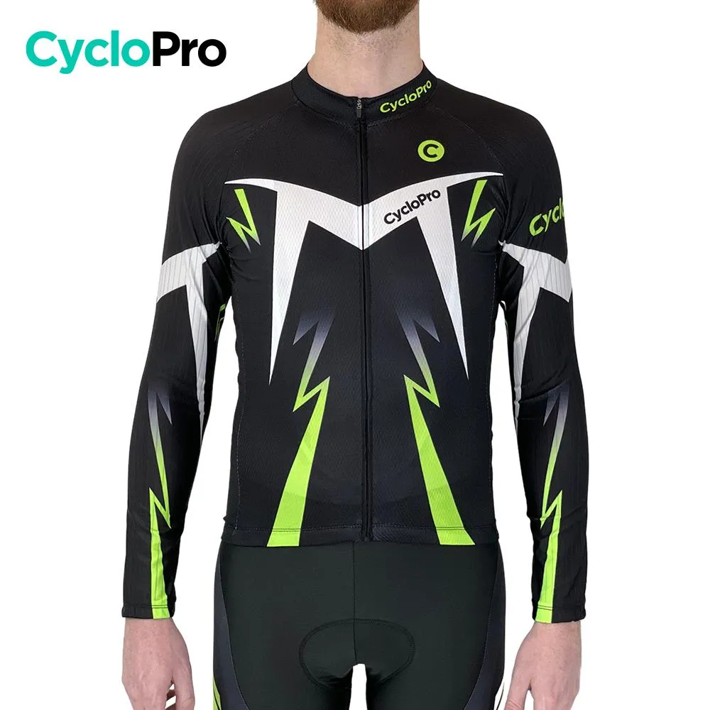 Tenue cycliste hiver Noire et Verte - Confort+