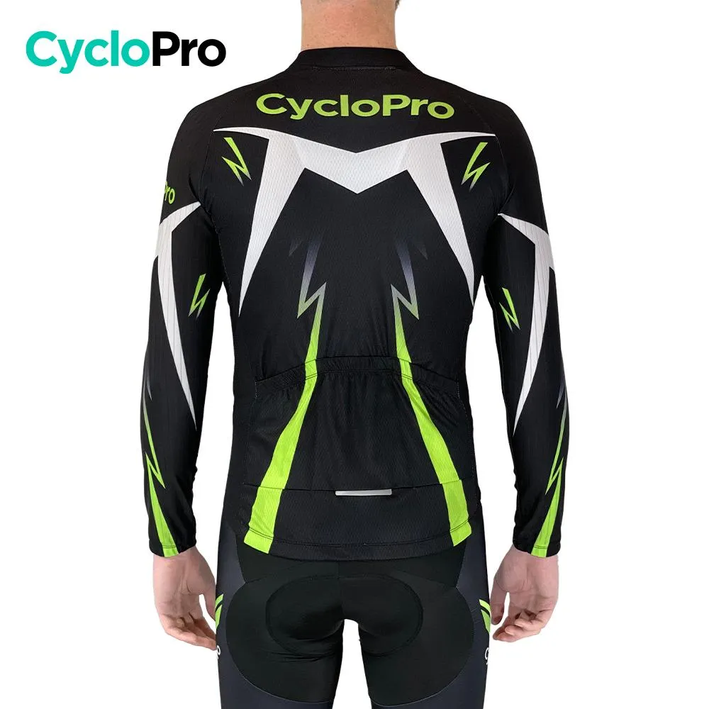 Tenue cycliste hiver Noire et Verte - Confort+