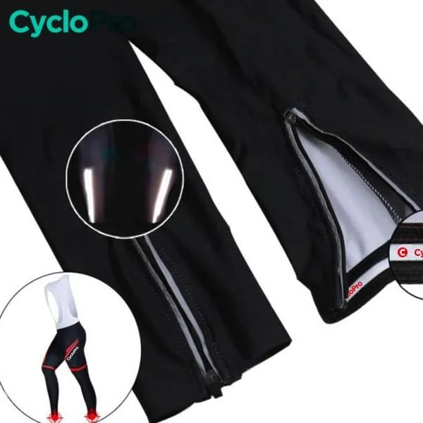 Tenue cycliste hiver Noire et Verte - Confort+