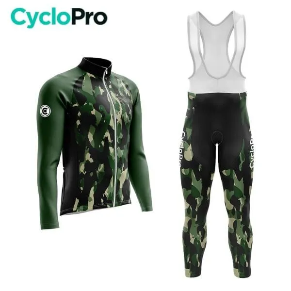 TENUE CYCLISTE HIVER VERTE - COMMANDEUR - DESTOCKAGE