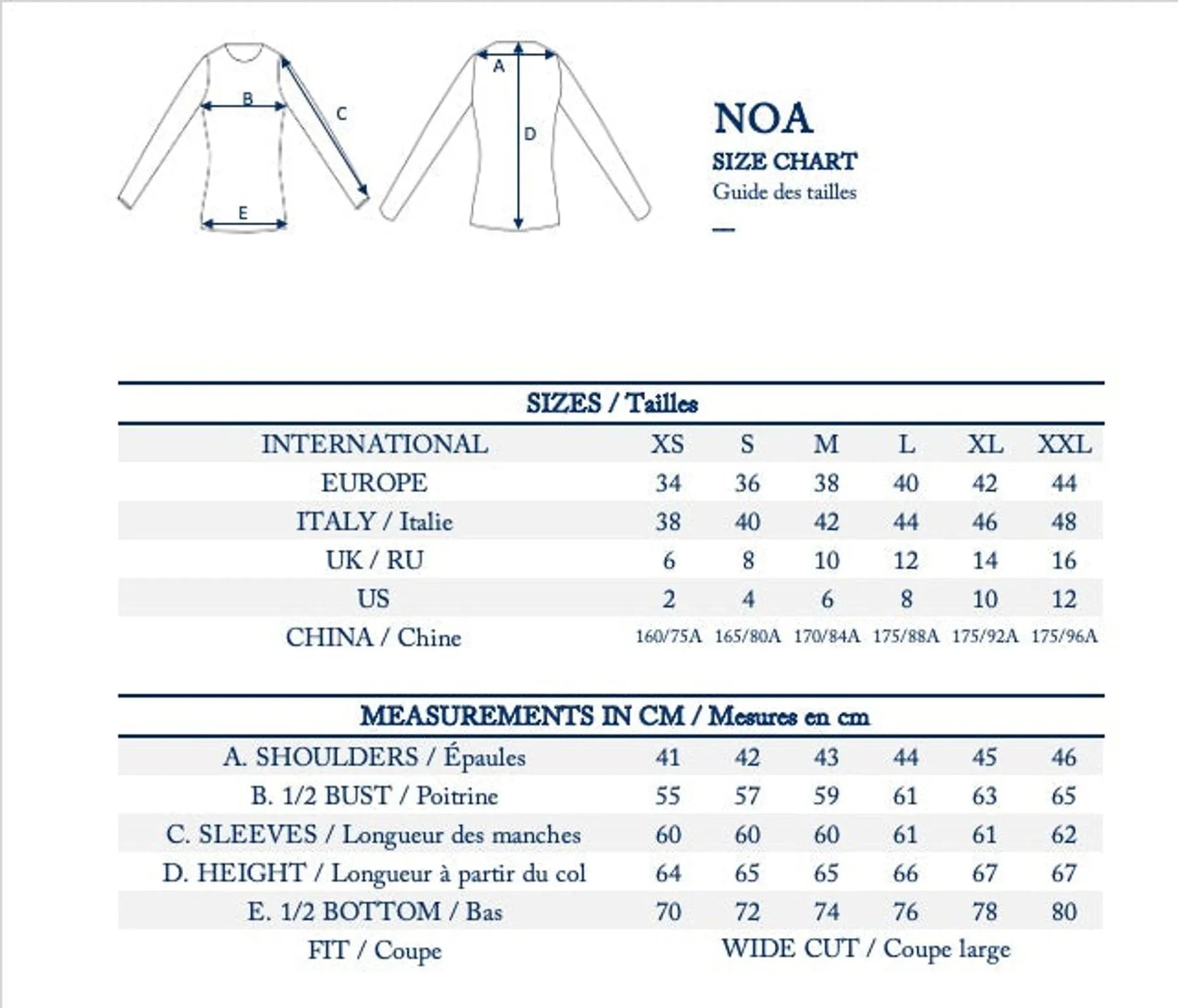 Top Noa rayé marine/blanc