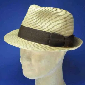 Trilby paille homme - Achat chapeau trilby pas cher - Petit chapeau homme