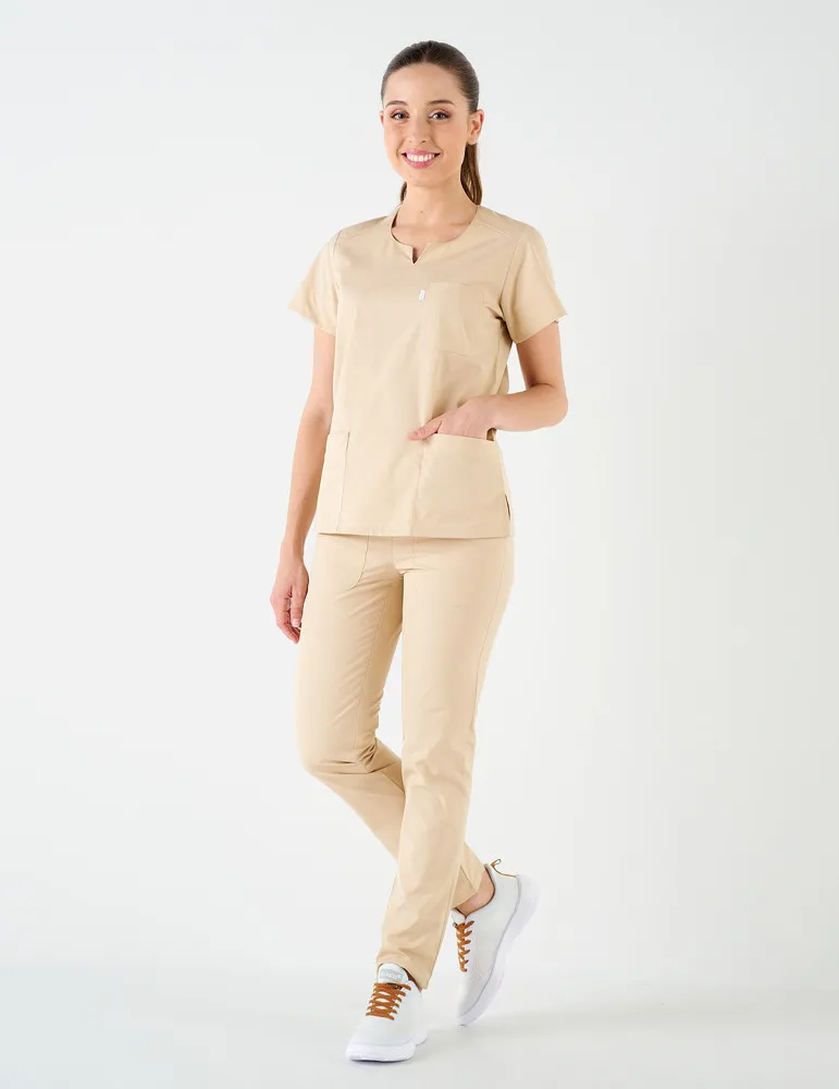 Tunique médicale femme Tencel - Coupe cintrée - Fabrication française