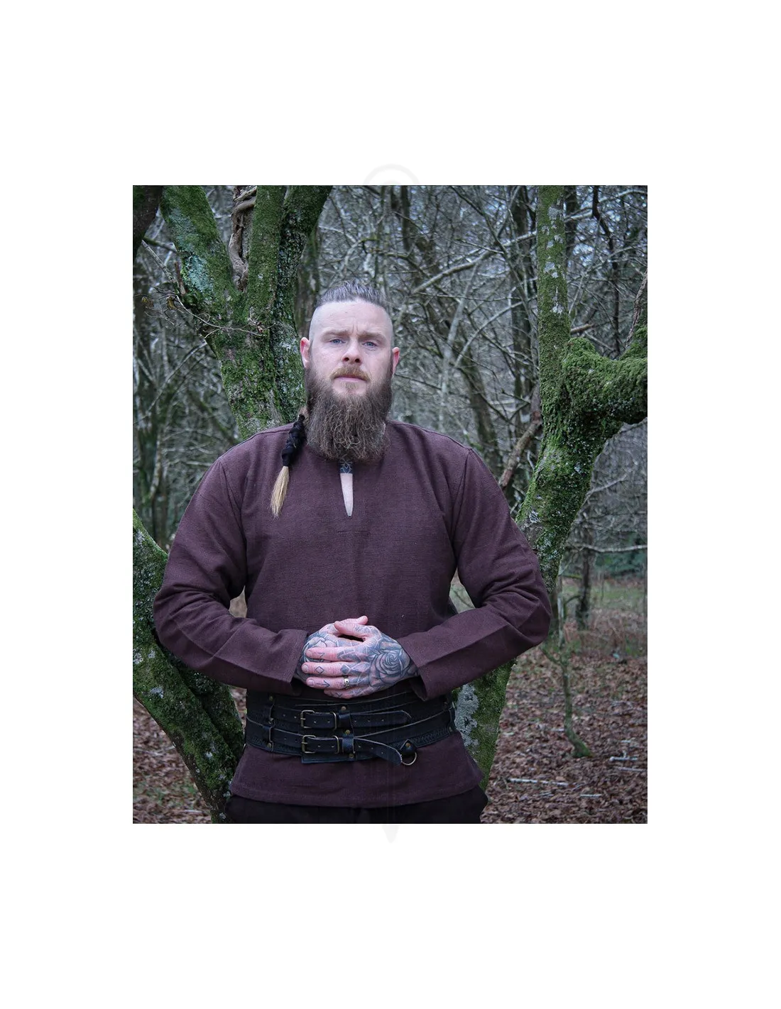 Tunique viking Ivar, marron foncé ⚔️ Boutique Épées