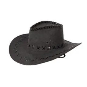 Vente grossiste chapeau pas cher, chapeau de cowboy avec cuir noir