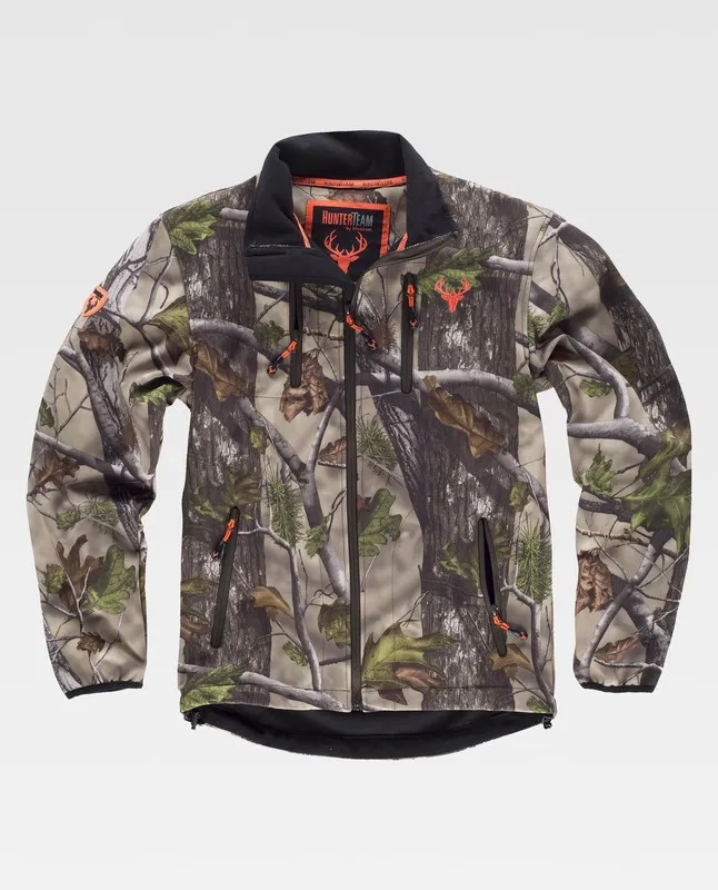 Veste de travail avec imprimé, avec 2 poches latérales et 2 poches poitrine Camouflage Forest Green