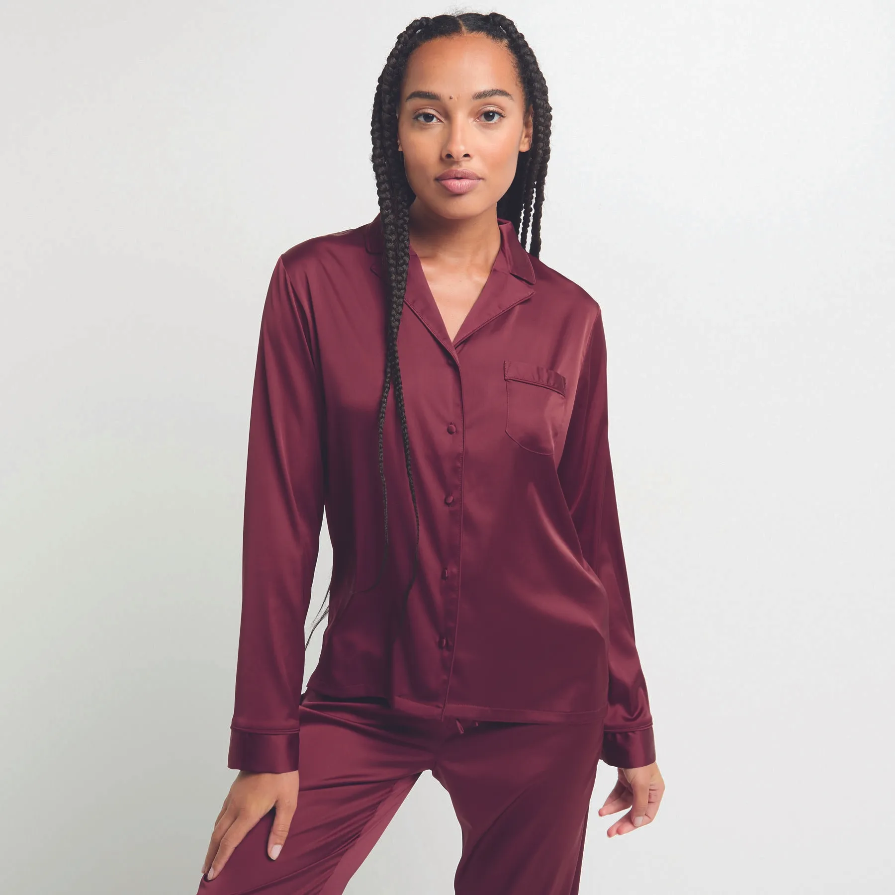 VESTE SATIN ROUGE | RougeGorge