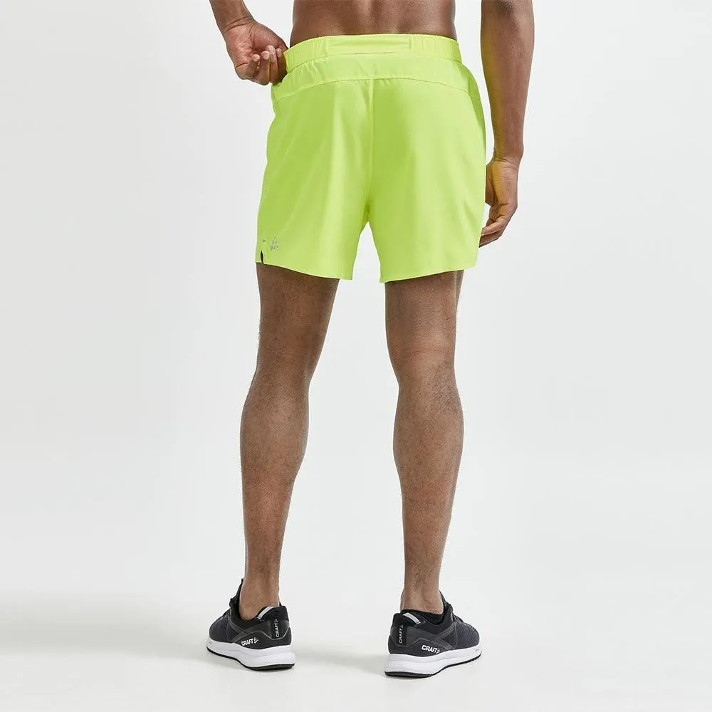 Vêtements de sport Craft Homme | Short de running léger et fonctionnel Craft ADV Essence 5" Stretch Short Yellow pour homme