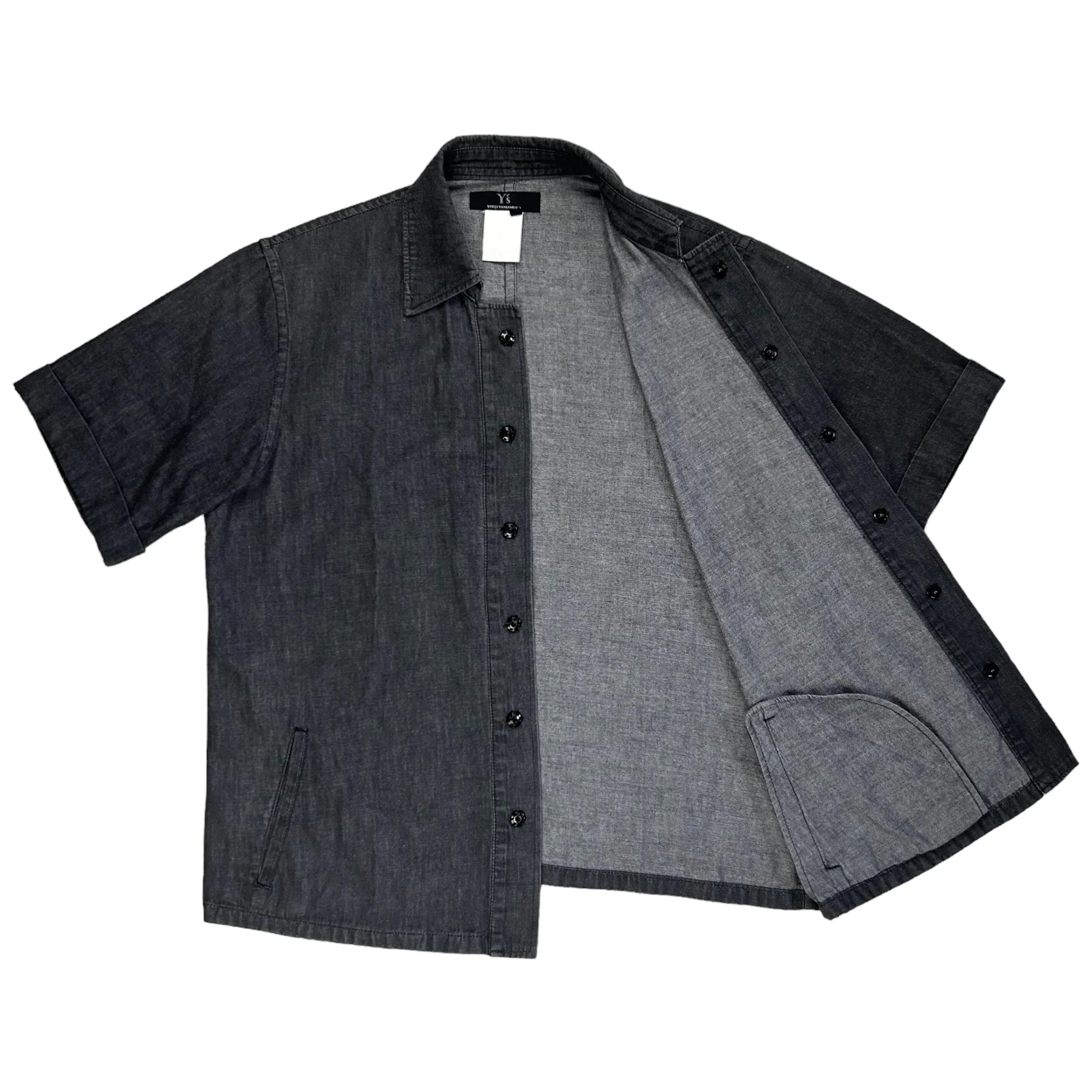 Y‘s By Yohji Yamamoto Short Snap Button Work Shirt